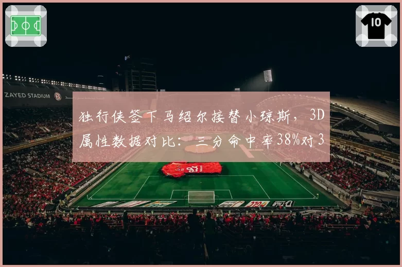 独行侠签下马绍尔接替小琼斯，3D属性数据对比：三分命中率38%对33%